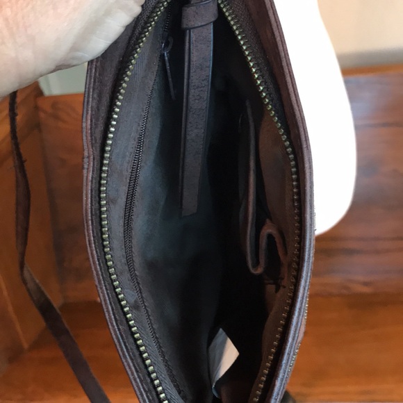 ESTALON BROWN LEATHER SHOULDER BAG - Picture 4 of 9